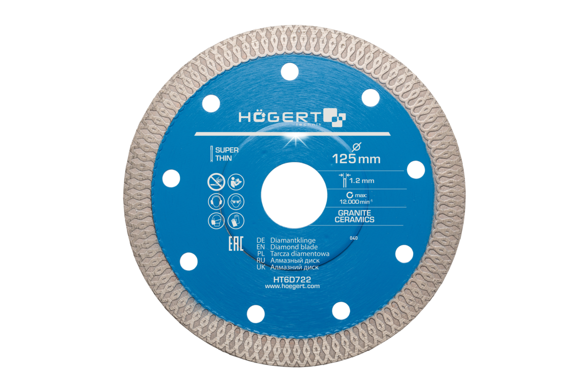 Hogert Diamond Blade for ceramic tile 125 mm