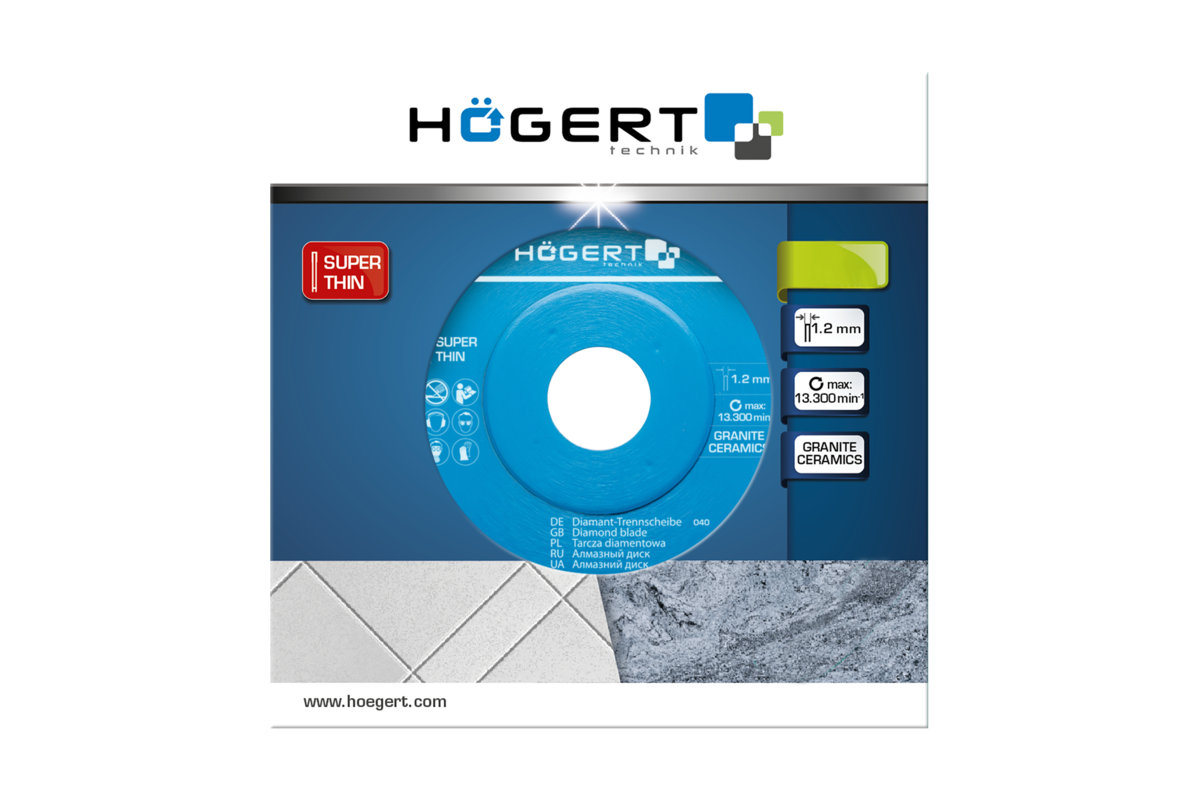 Hogert Diamond Blade for ceramic tile 125 mm