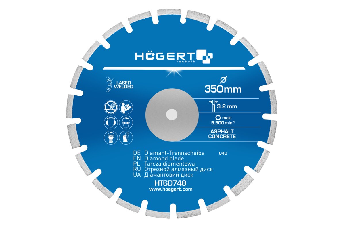 Hogert Diamond blade 350 mm, for asphalt