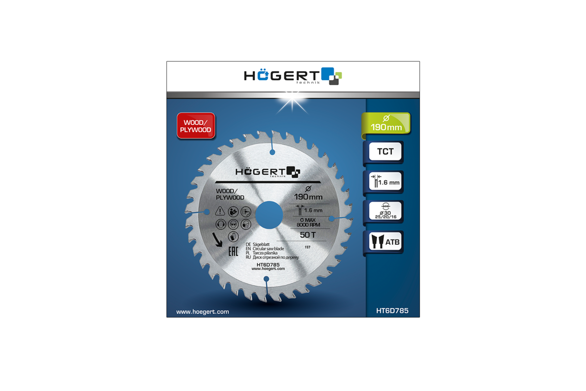 TCT saw blade 190x50Tx30