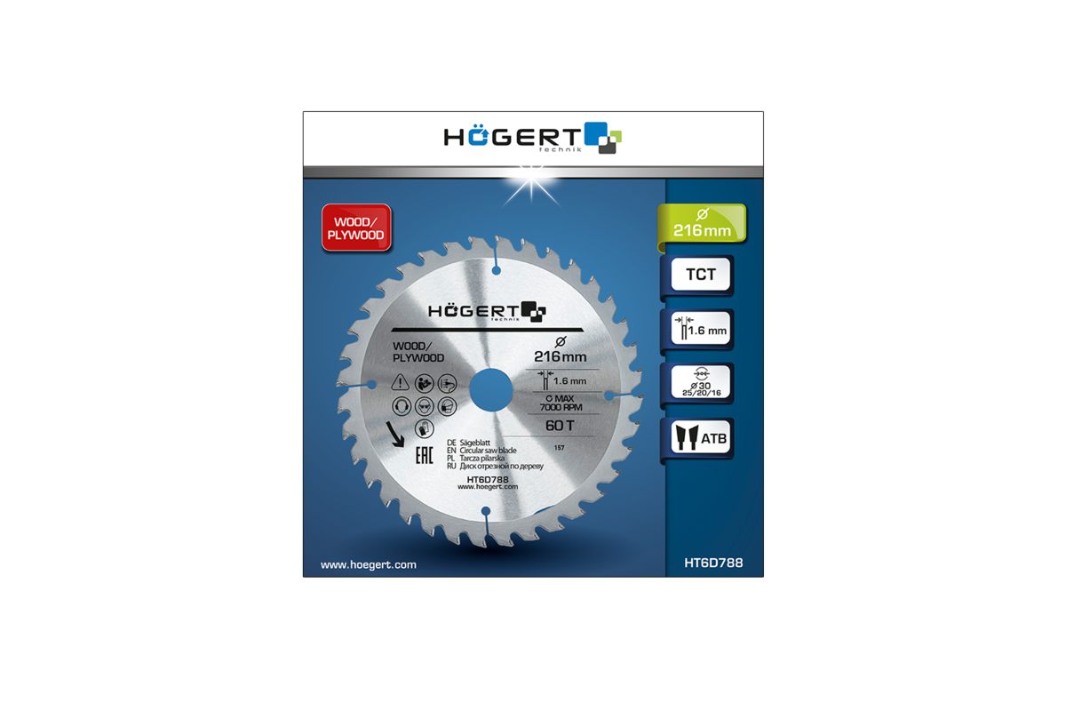 TCT saw blade 216x60Tx30