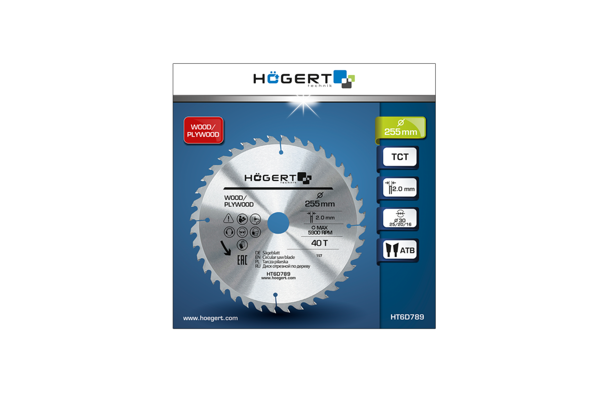 TCT saw blade 255x40Tx30