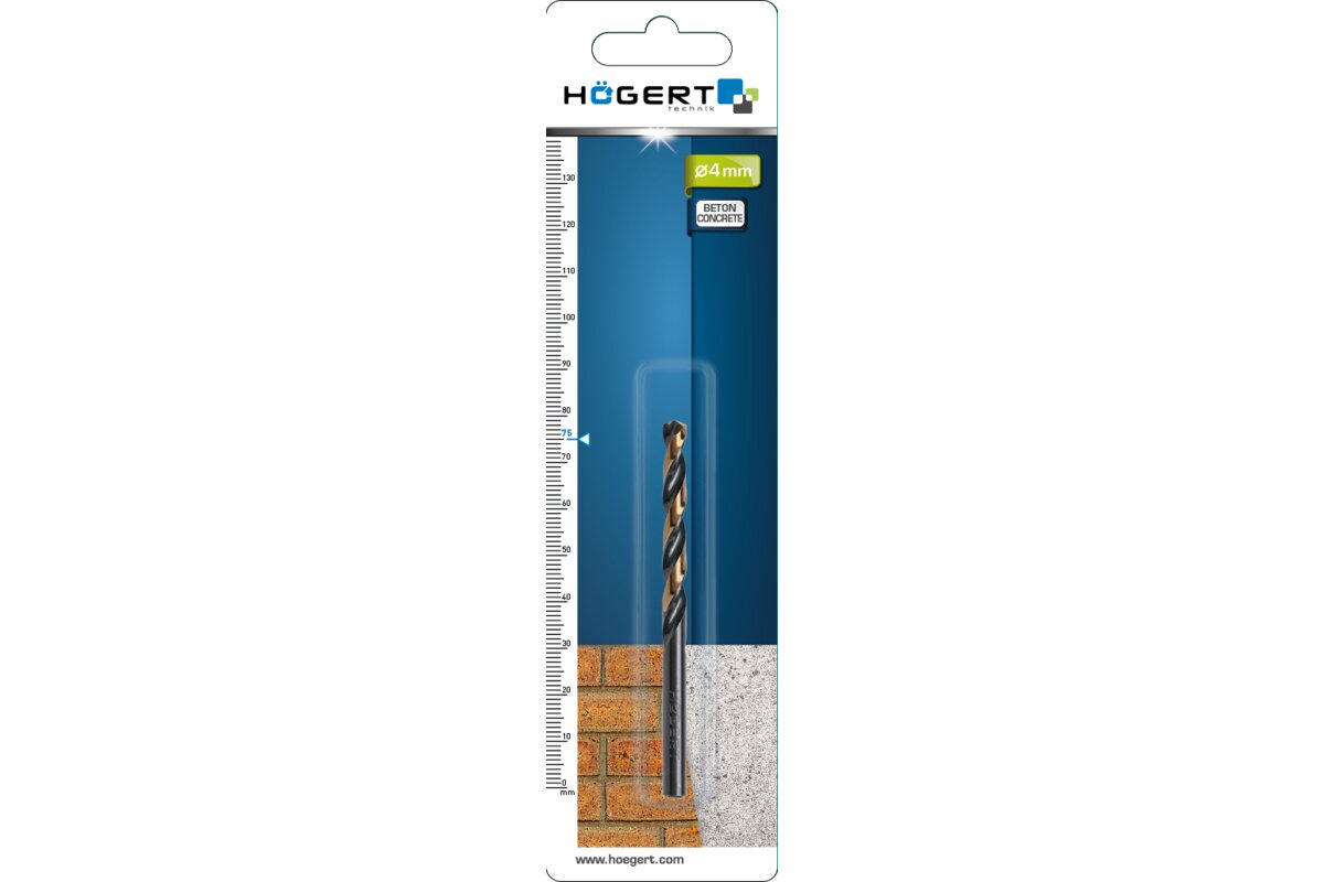 Hogert Drill bits for metal 3.8 mm, split point, 10 pcs