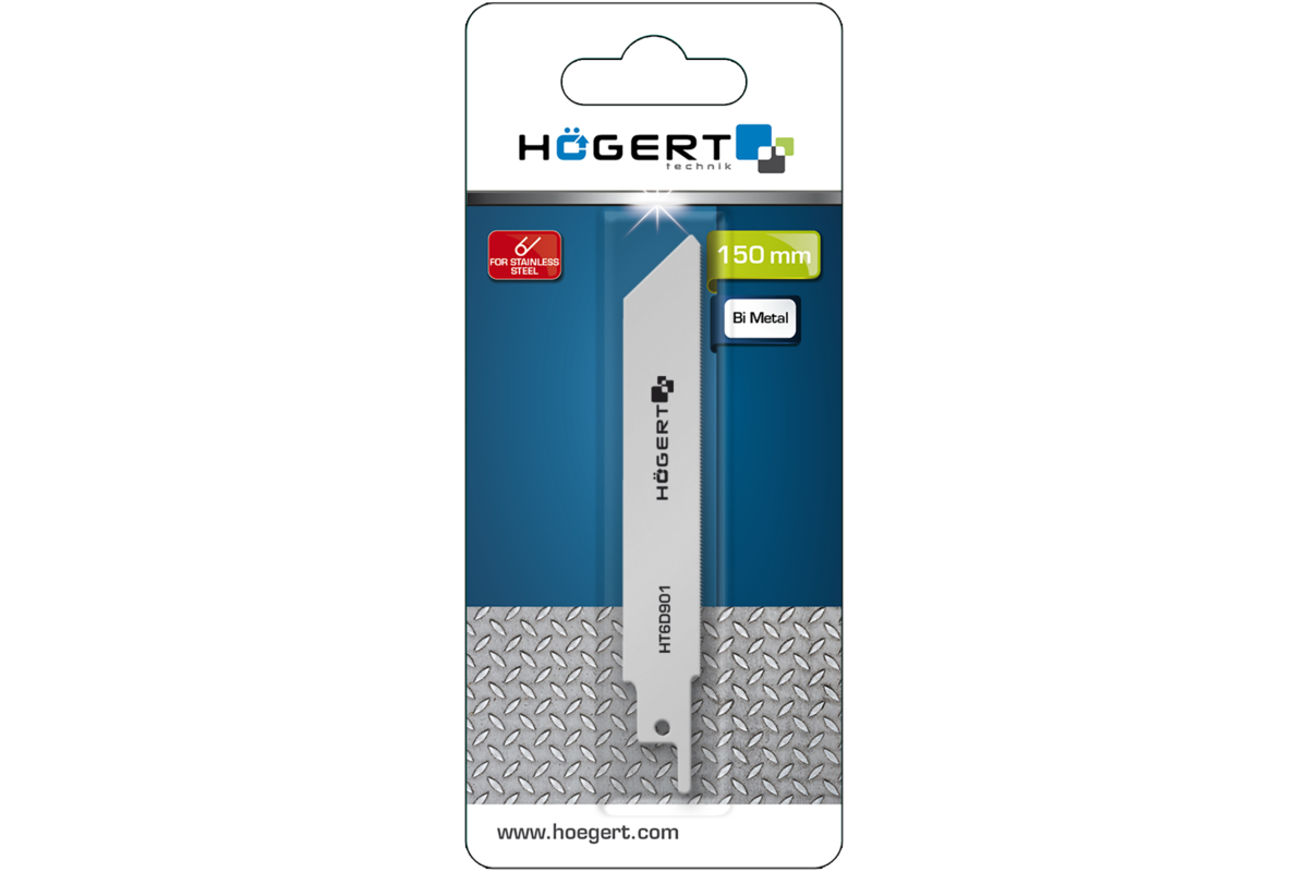 Hogert 150 mm reciprocating saw blade for steel cutting, 14 TPI 2 pcs