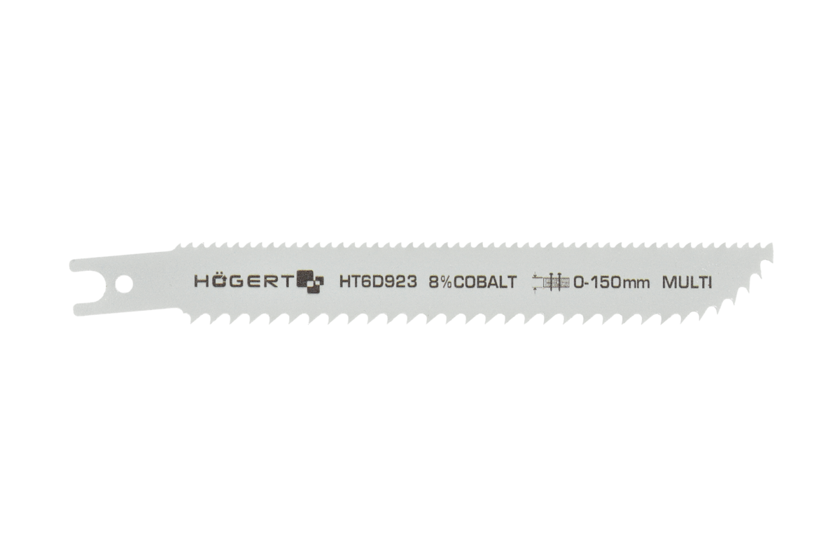 Hogert 150 mm universal reciprocating saw blade, 6 TPI and 10 TPI teeth per inch (double-edged blade that cuts both ways); 2 pcs