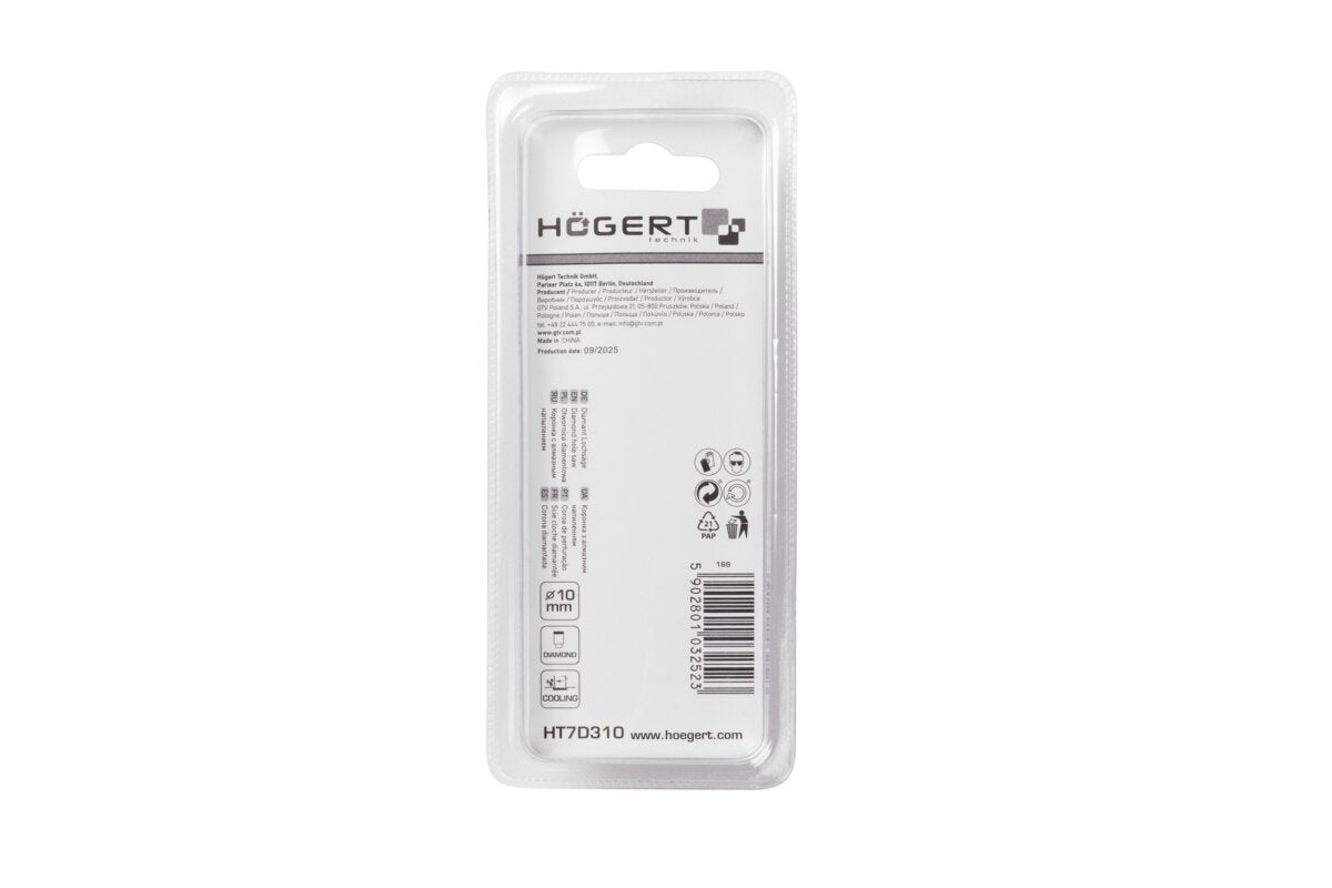 Hogert Diamond hole saw 10 mm, for drill