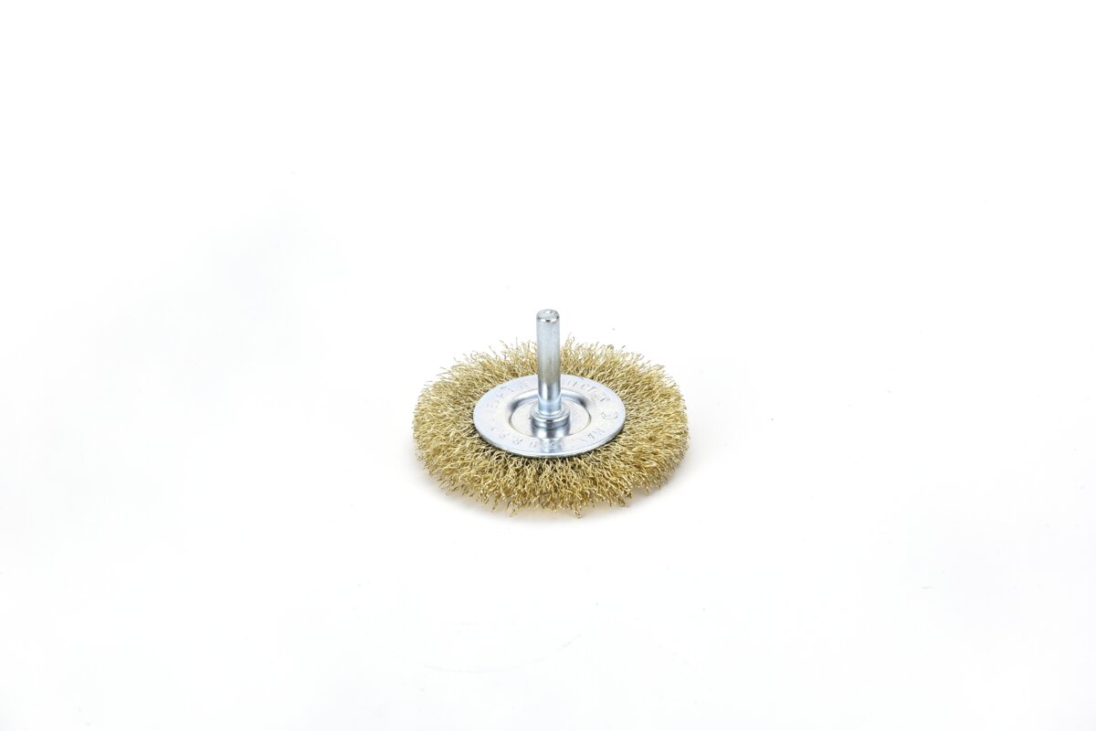 Hogert Disc brush with 75 mm shank, brass wire