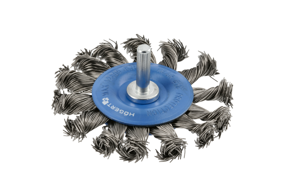 Hogert Disc brush with a pin 75 mm, steel wire 0.5 mm
