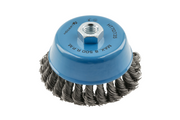 Hogert Circular brush with shaft 100 mm, M14, steel wire, 0.5mm