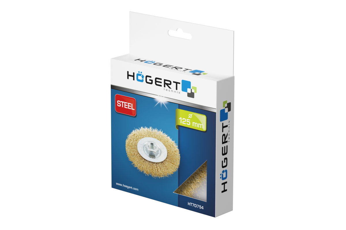 Hogert Abrasive brush 125mm, steel, M14