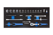 Sockets set with ratchet handle