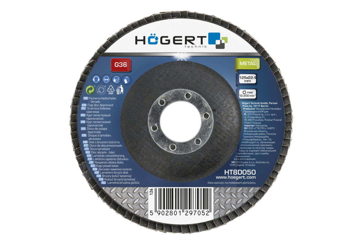 Hogert Flap disc 125×22,4 G60