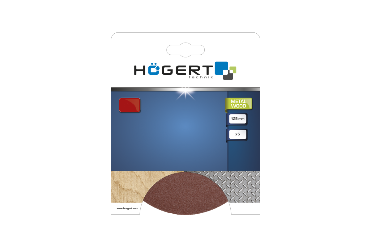 Hogert Abrasive disc 5pcs 125MM G180 5pcs