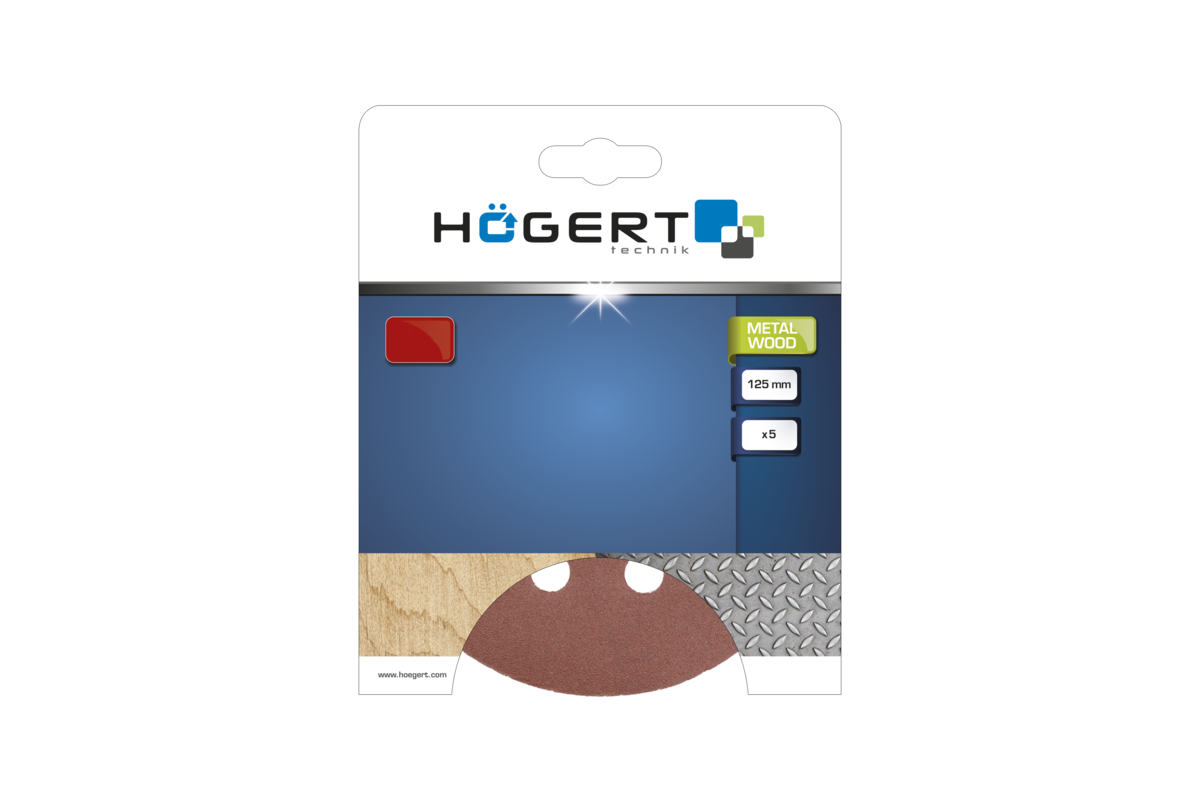 Hogert Abrasive disc with holes 5pcs 125MM G80 5pcs