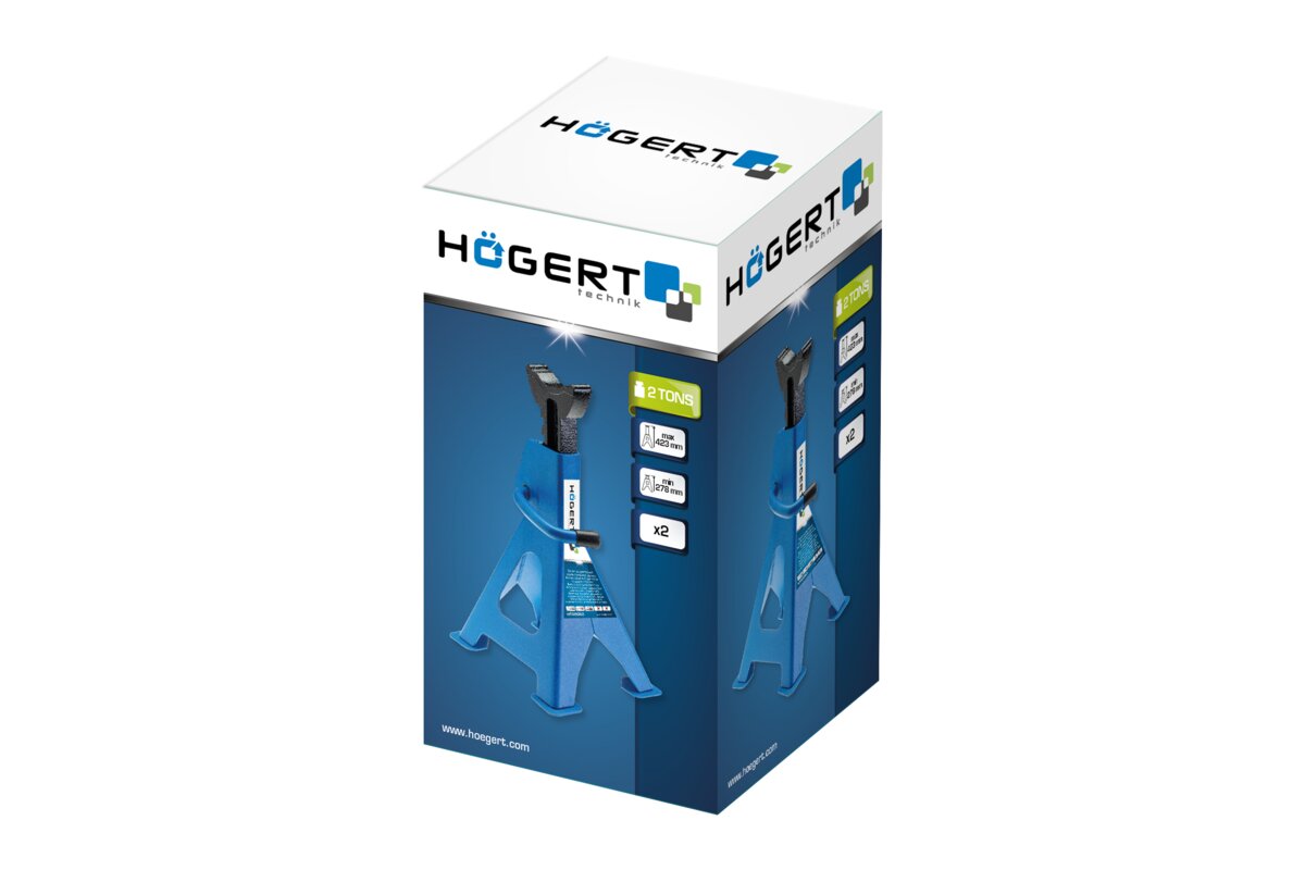 Hogert Car-jack stand 2 tonnes, 278-423 mm, 2 pcs