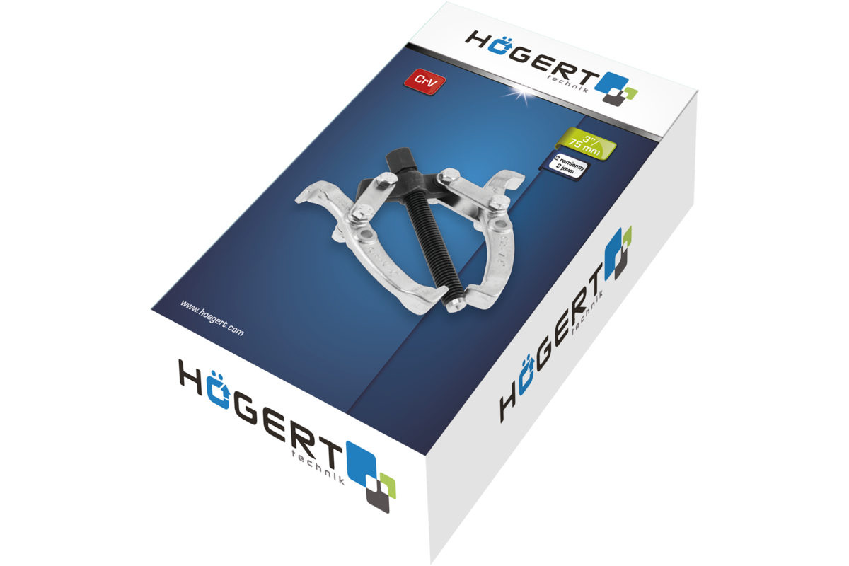 Hogert Bearing puller 2-arm 3"/75mm