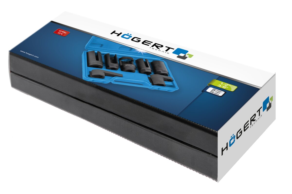 Hogert Oxygen sensor and fuel injectors wrench set 7 pcs
