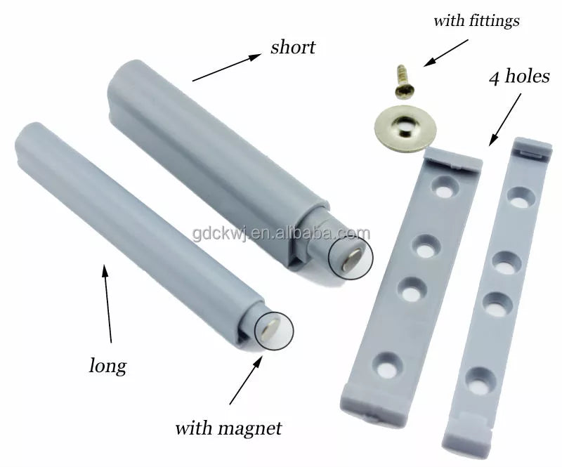 Push to Open Magnetic Door Drawer Cabinet Latch long type