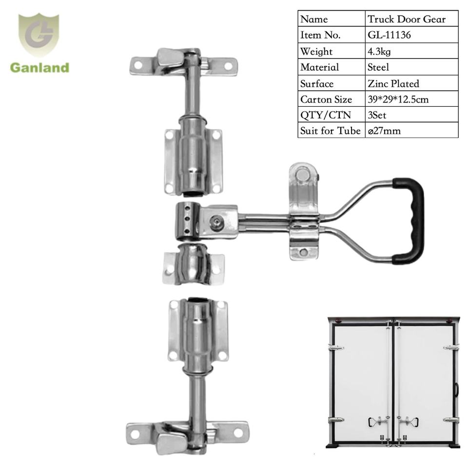 GL-11136 27mm Cam Bar Lock Rod New Steel Trailer Handle Gear for Truck Body Parts Van Lock for Vehicle