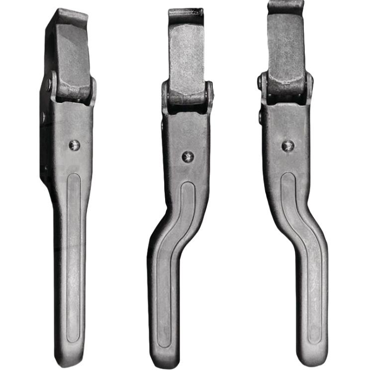 GL-17129  Steel Side Toggle Latch Spring  Loaded Hasp  Tipper  Dropsid   Handle  Lock Sideboard Clasp with Catch Plate