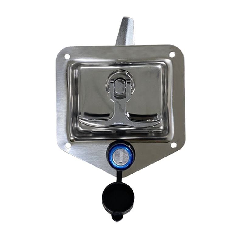 GL-12114-B Truck Tool Box Locks with Key Mirror Polished Folding Curved Handle Waterproof Durable and Anti-Theft Features