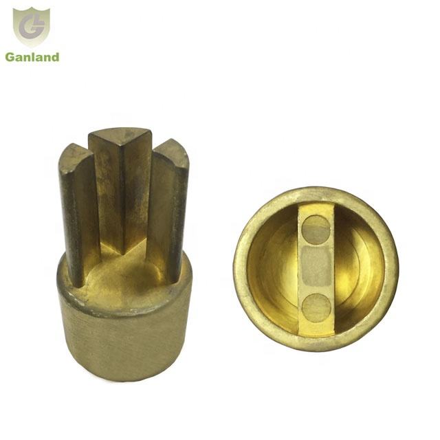 GL-15731 Curtain Side Trailer Brass Bottom Slotted Adaptor for 34mm Curtain Pole and Slotted Shaft Tarpaulin Tensioner