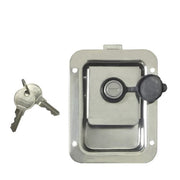 GL-12116 Key-Unlock 304 Stainless Steel Flush Mount Slam Lockable Paddle Lock Waterproof and Anti-theft Polished Finish