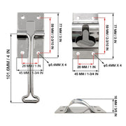 GL- 16515S  China Door Hold Hook  Keeper  Manufacturer  304 Stainless Steel 4 Inch Exterior  Truck Door Holder