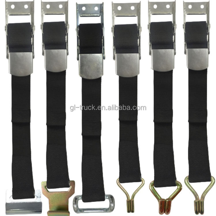 GL-15224S-E Stainless Steel Overcentre Locking Buckle With Dia 12mm Double J Hook for  Curtainsider Truck Accessories