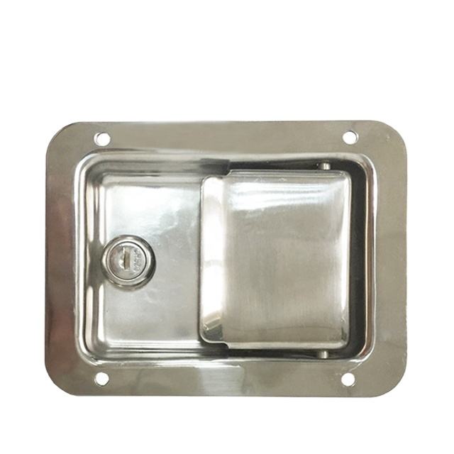 GL-12115 Single Point Handle 304 Stainless Steel Recessed Paddle Slam Latch Flush Mount Paddle Latch with Slam Feature