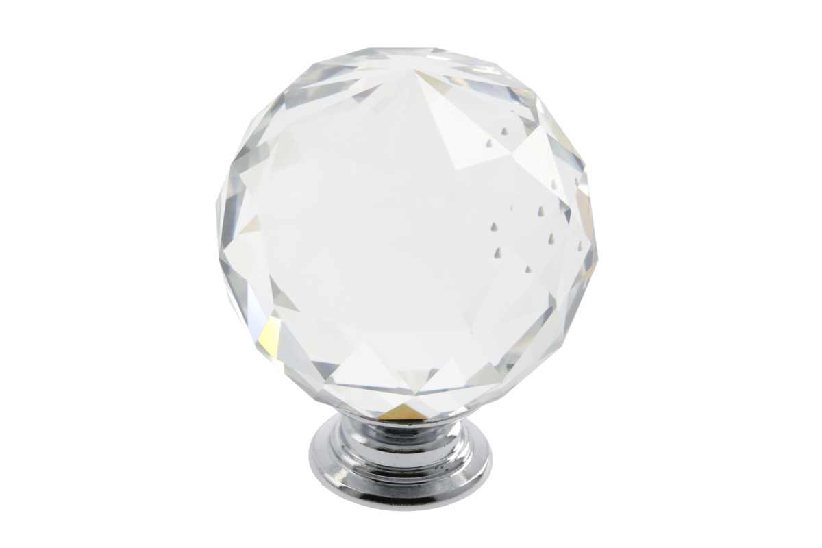Knob Crystal Palace J 40 mm (chrome + CRYSTAL) Industry