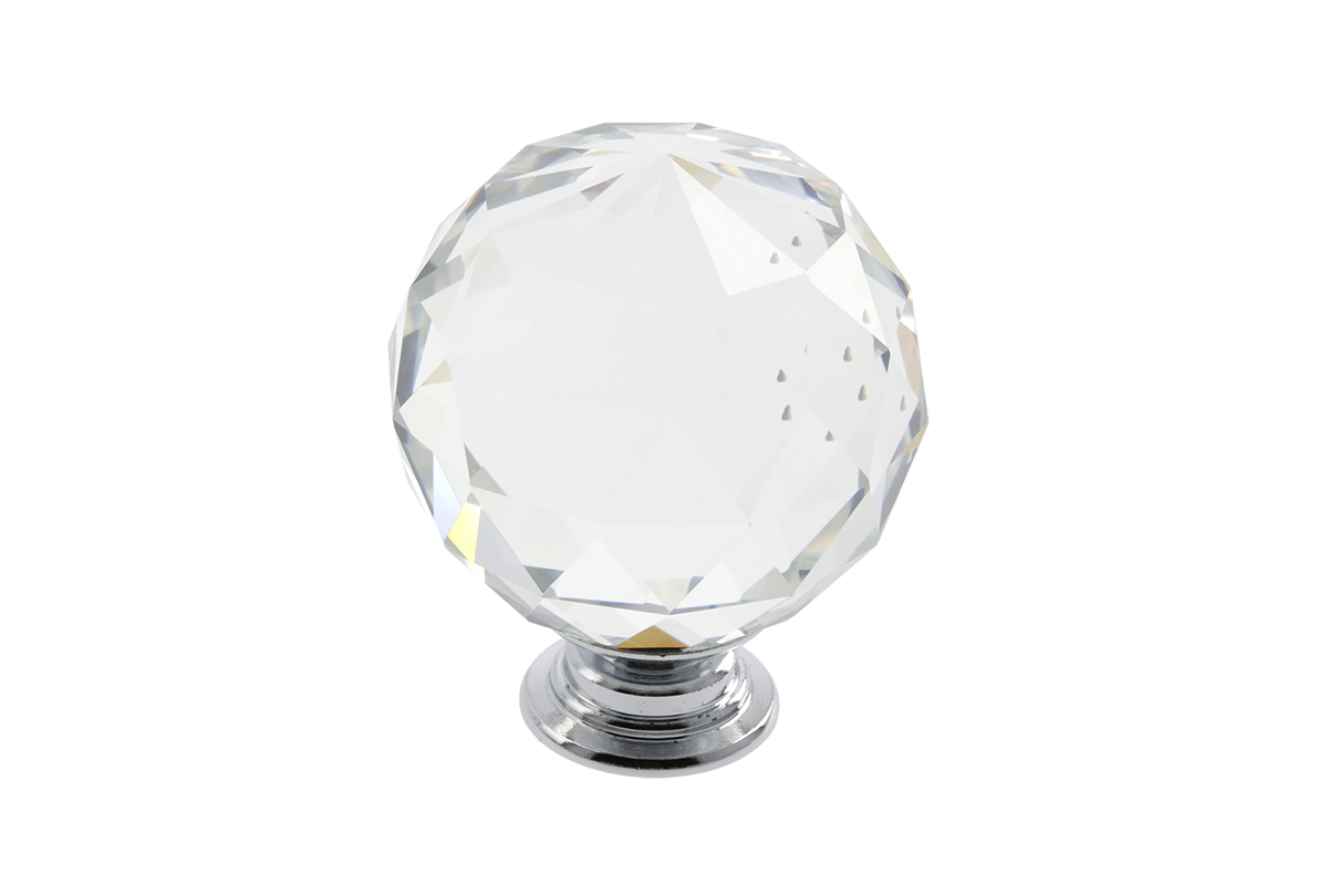 Knob Crystal Palace J 30 mm (chrome + CRYSTAL) Industry