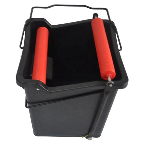 IMPA 174280 Plastic Black Marine  Wringer Mop Bucket/Square Plastic Professional Floor Cleaning Mop Bucket With Wringer