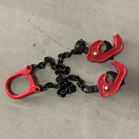 IMPA 614025High Quality  Chain Type Drum Hooks for 1 Drum/Two Legs Alloy Steel Locking Clamp/ Oil Drum Lifting Hook