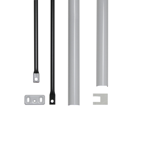 جهاز قفل علوي وسفلي ISEO وقضيب وغطاء باب مزدوج علوي وسفلي HT2،270MM أسود 9410201504+94100205 (غير متضمن 9414000504 جهاز + 945928 قضيب)