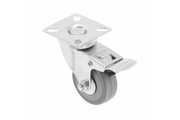 Furniture wheel GREYROLL, 50 mm, gray, with brakes