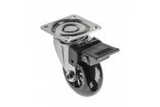 Furniture wheel, Brazylia, black, 50mm (with brake)