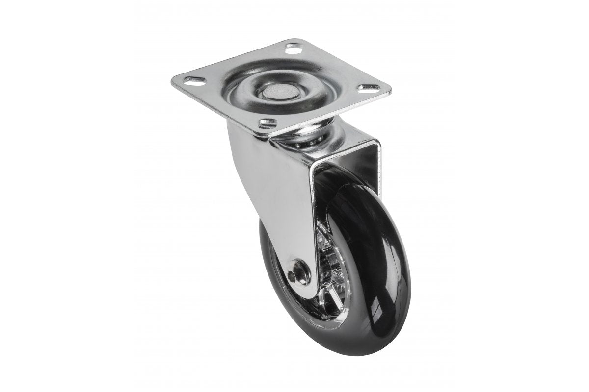 Furniture wheel, Brazylia, black, 75mm (without brake)