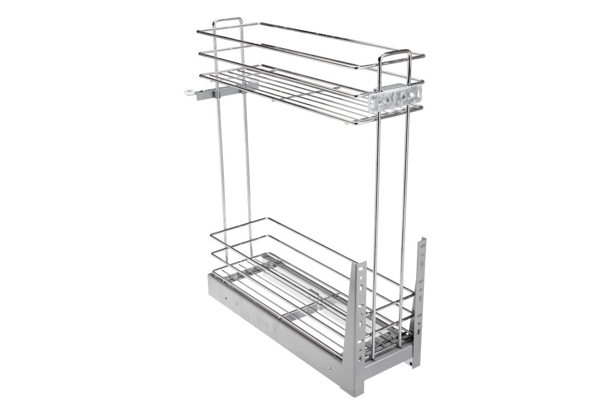 Cargo basket II for cabinet, 150 mm, soft close, SILVER