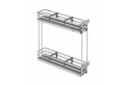 Cesta lateral de carga MovixPro, 2 estantes, para mueble de 150 mm, sin guías, cromada