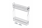 Cesta lateral de carga Movix, 2 estantes, para mueble de 150 mm, sin guías, cromada