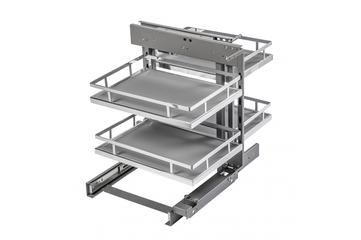 MovixPro retractable corner for cabinet with front 500 mm chrome, anthracite mat