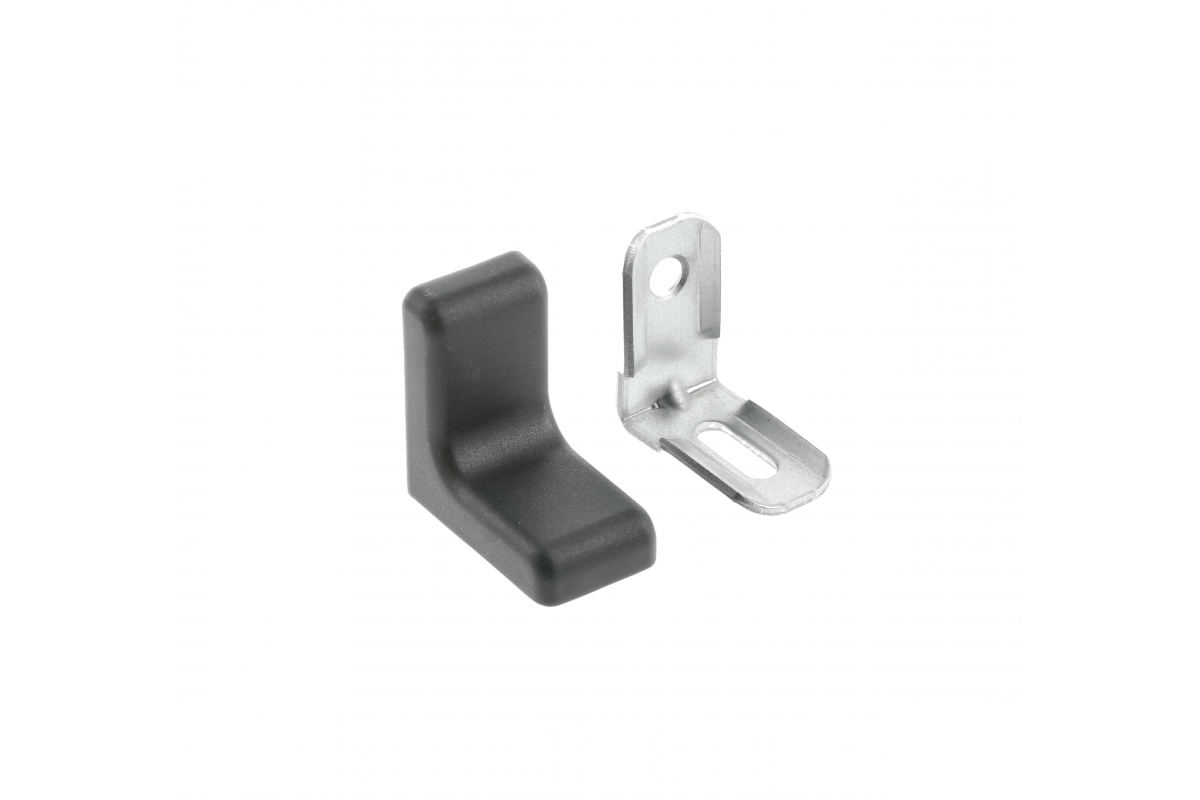 Furniture angle GTV FS02 100 pcs. steel with plastic cap, anthracite