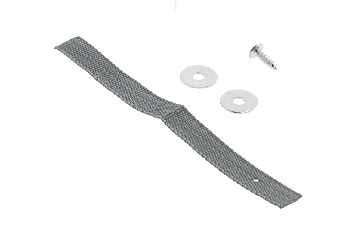GTV back fastening tape, with screw and washers, grey