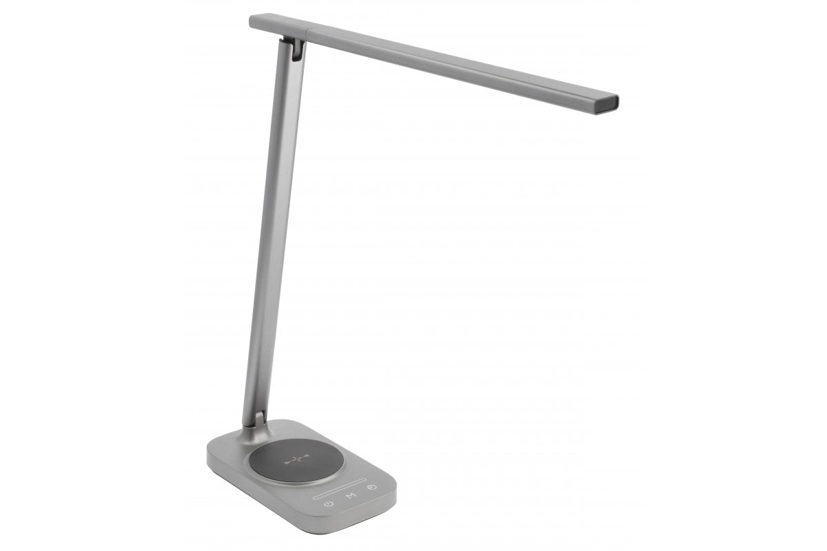 Desktop lamp Bressi,8W,450lm,AC220-240V,3-CCT, Wireless Charging,USB,PF>0,5, RA>80, Grey