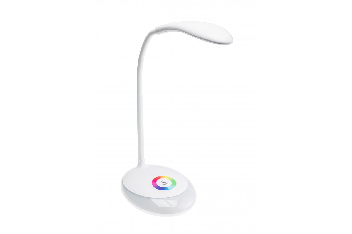 Table lamp GALACTIC LED, 3W, 120lm, 5V DC, 4000K, RGB base, USB charging, white body