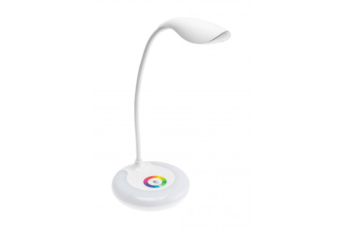 Table lamp GALACTIC LED, 5W, 240lm,5V DC, 4000K, RGB base, USB charging, white body
