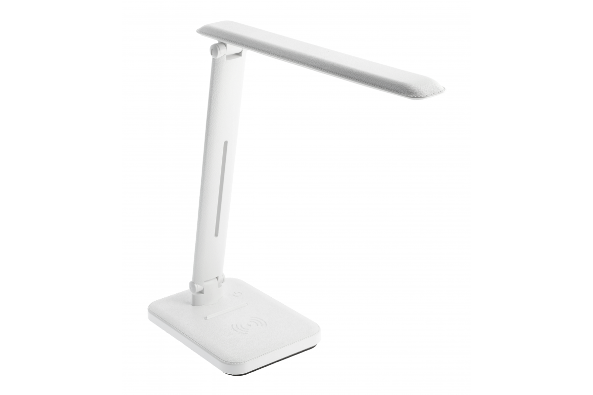 IZUKA LED desk lamp, 6W, 400lm, AC220-240V, 50/60Hz, CCT, inductive charger, white