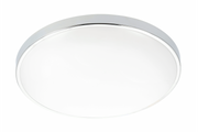 ATOL LED ceiling lamp, ?400mm, 3000K, 32W, 2560lm, AC220-240V, 50/60 Hz, PF>0,9, IP54, chrome, 3y