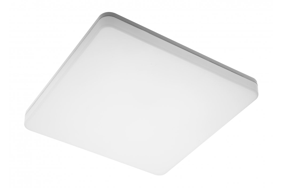 Luminaire BESA LED, 24W, 2400lm, 175-250VAC, Ra>80, IP54, PC+PC, IK10, 120 °,3000K, square